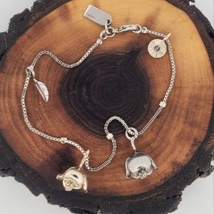 RARE - EUC VINTAGE  COACH - Tea Rose Gold and Silver toned Bracelet!!